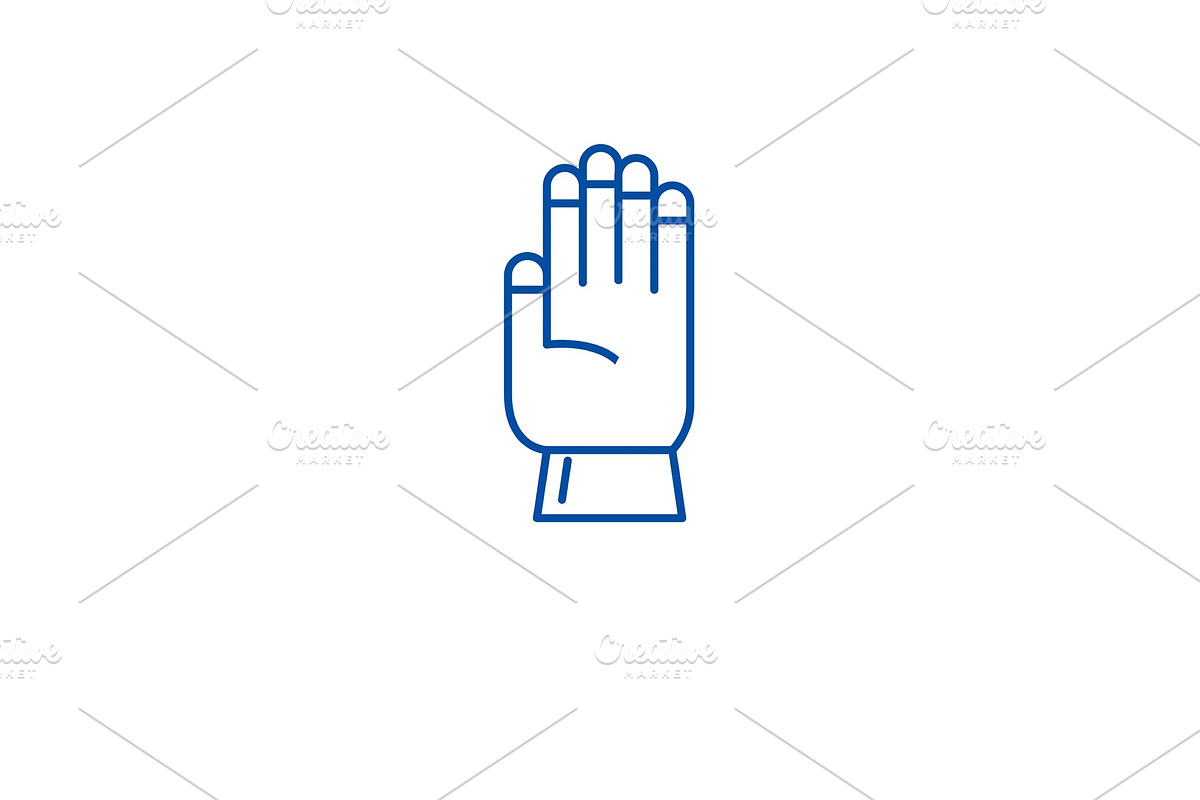 Farm glove line icon concept. Farm in Illustrations - product preview 8