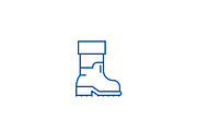 Farmer boots line icon concept