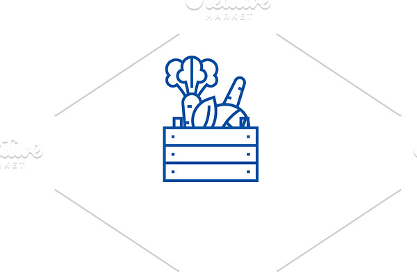 Farmer products line icon concept