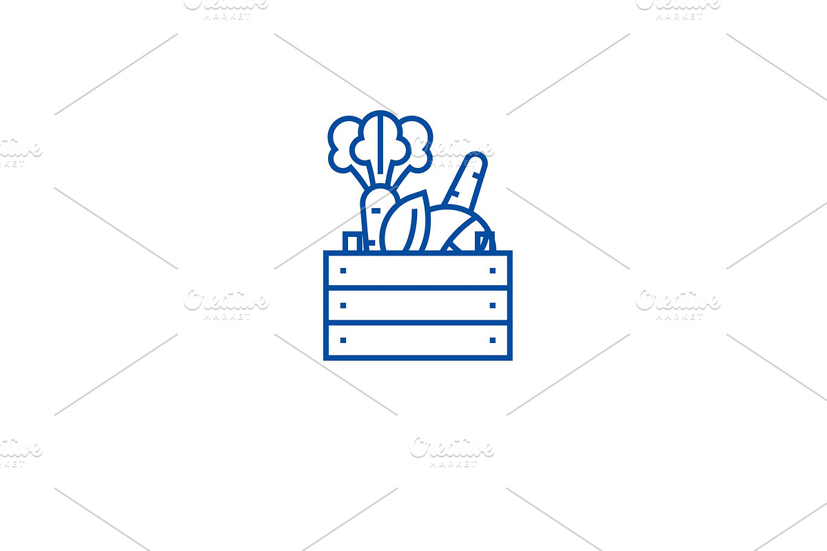 Farmer products line icon concept in Illustrations - product preview 8
