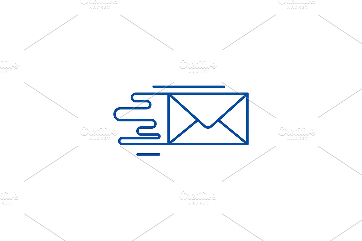 Fast delivery line icon concept in Illustrations - product preview 8