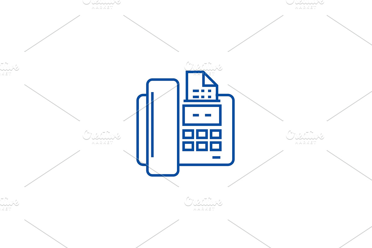 Fax line icon concept. Fax flat in Objects - product preview 8