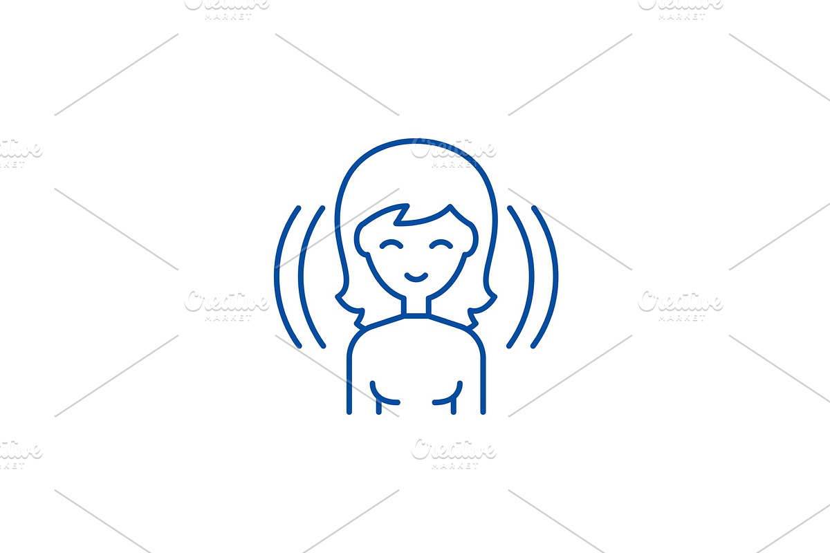 Female user line icon concept in Illustrations - product preview 8