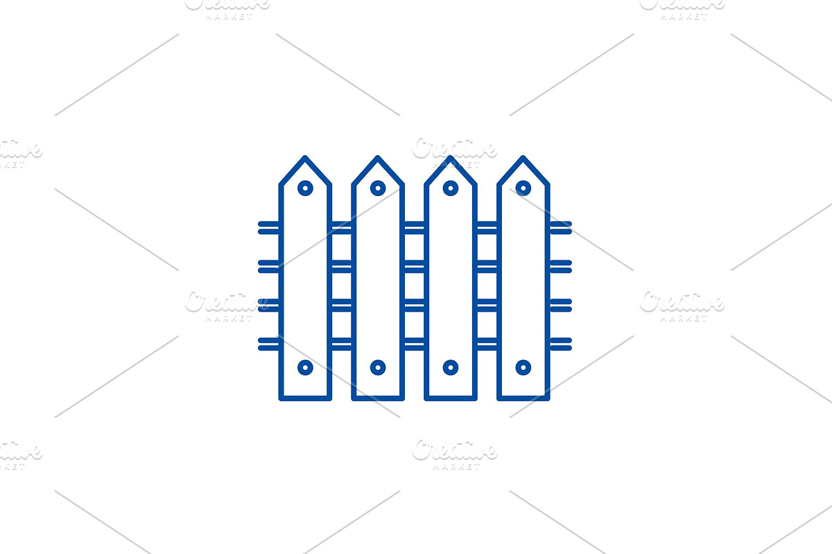 Fence line icon concept. Fence flat in Illustrations - product preview 8