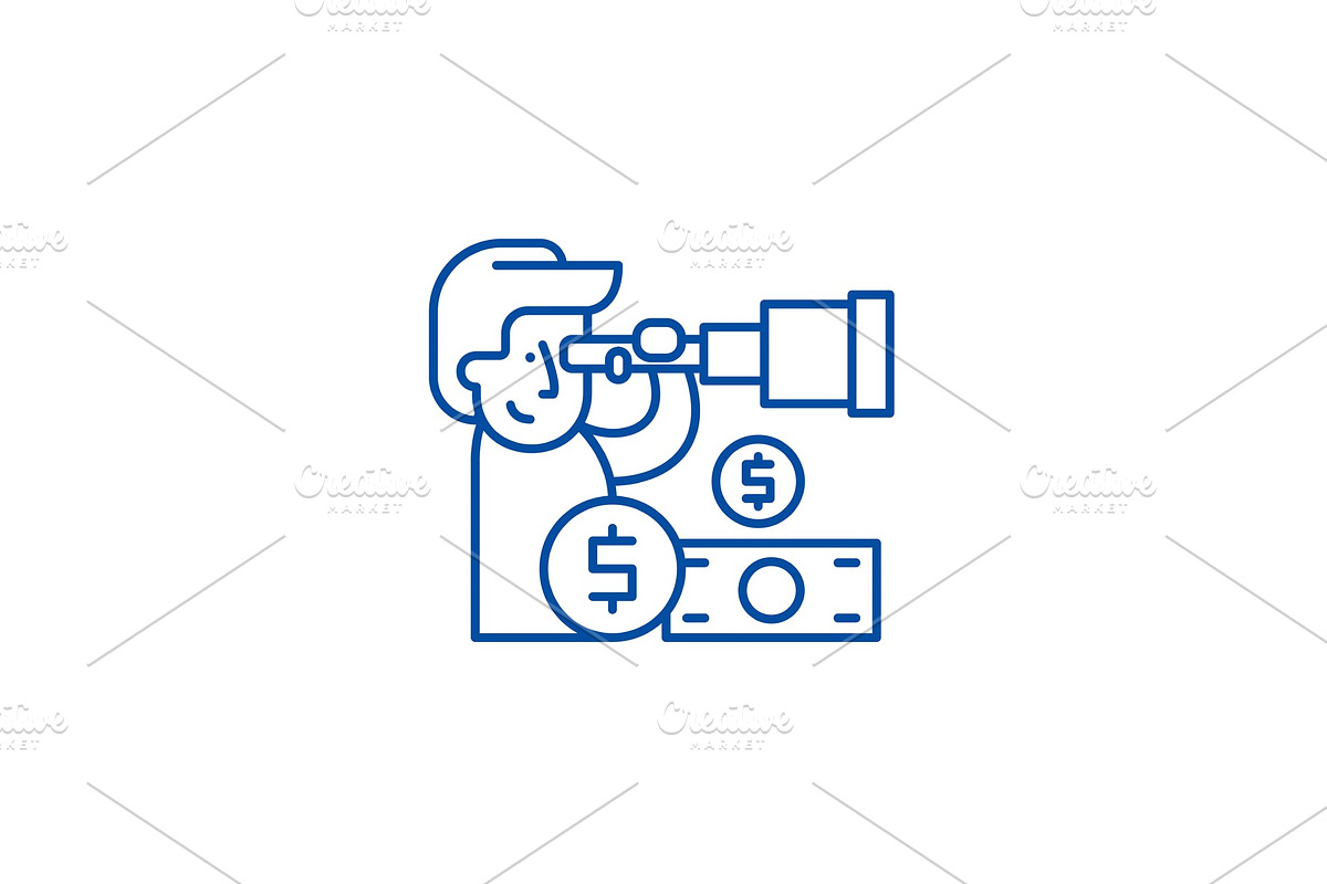 Financial forecast line icon concept in Illustrations - product preview 8