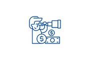 Financial forecast line icon concept