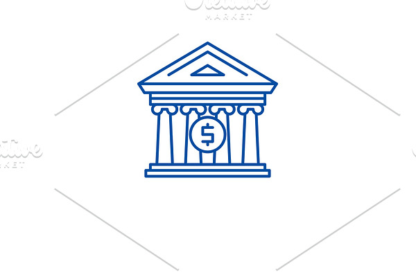 Financial organization line icon