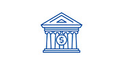 Financial organization line icon