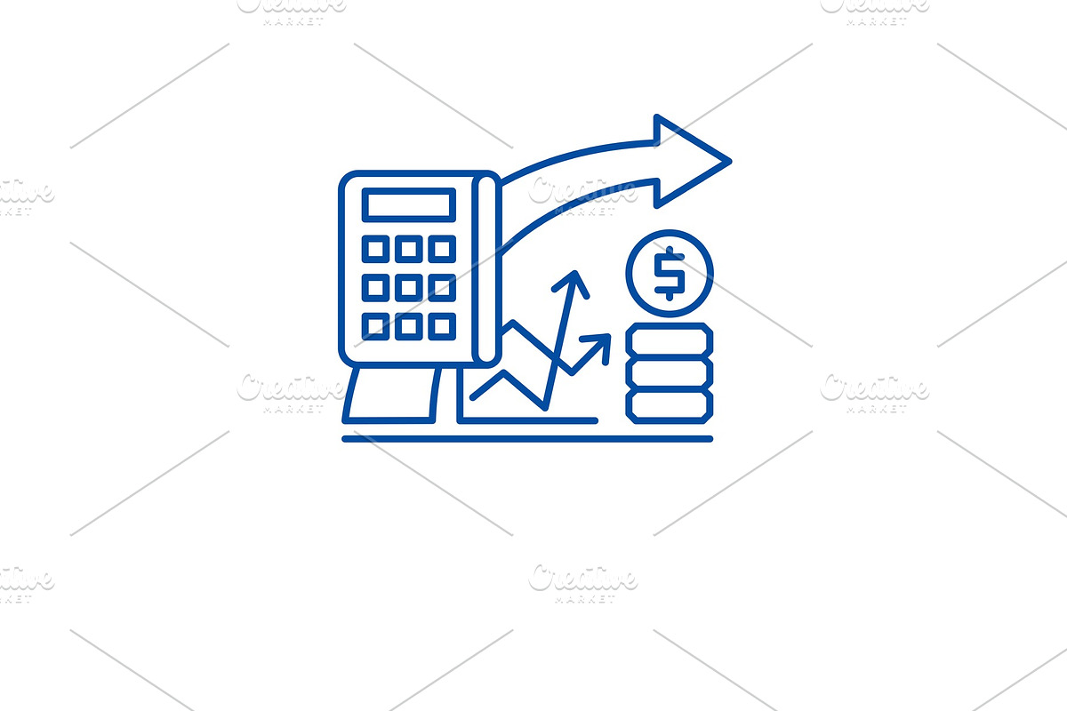 Financial planning line icon concept in Objects - product preview 8