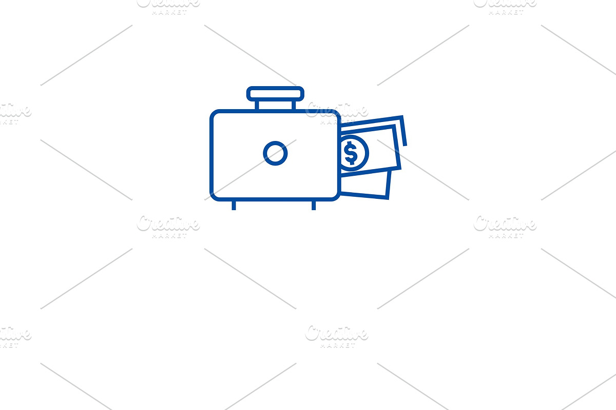 Financing available line icon in Illustrations - product preview 8