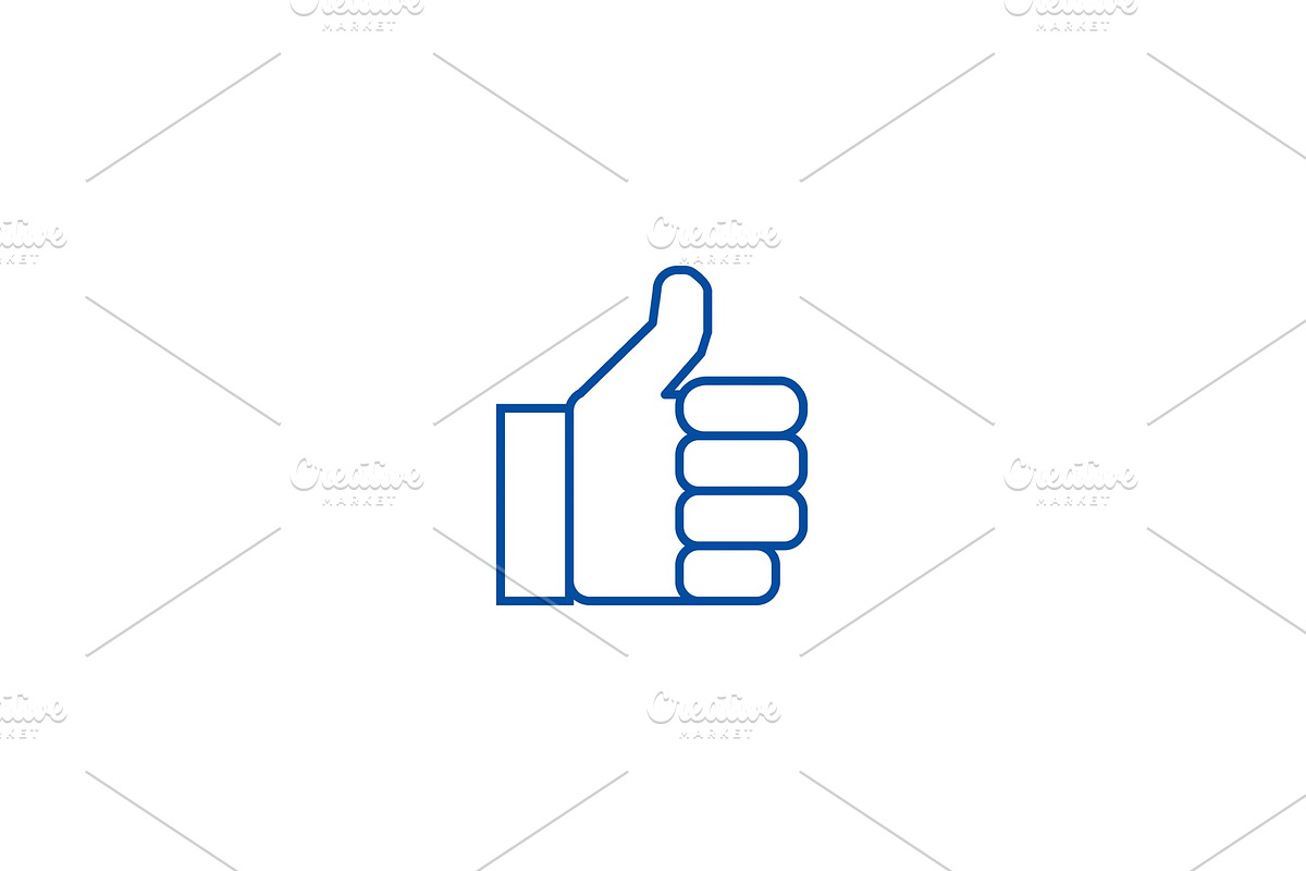 Finger up line icon concept. Finger in Illustrations - product preview 8