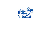 Fired from job line icon concept