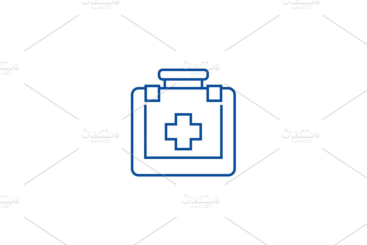 First aid line icon concept. First in Objects - product preview 8