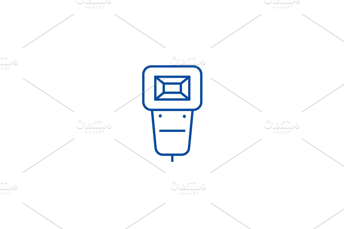 Flash, photo line icon concept in Illustrations - product preview 8