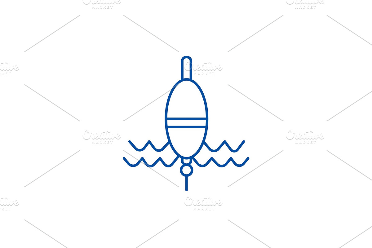 Float fishing line icon concept in Illustrations - product preview 8