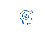 Focus decision head line icon