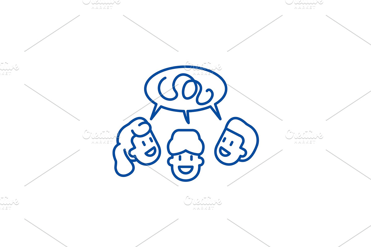 Focus group line icon concept. Focus in Illustrations - product preview 8