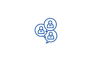 Focus group discussion line icon