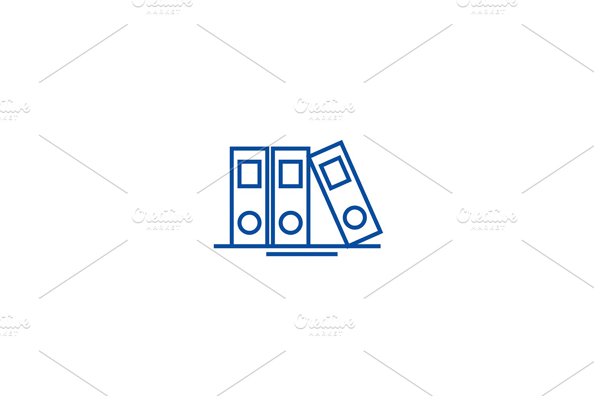 Folders and files line icon concept in Illustrations - product preview 8