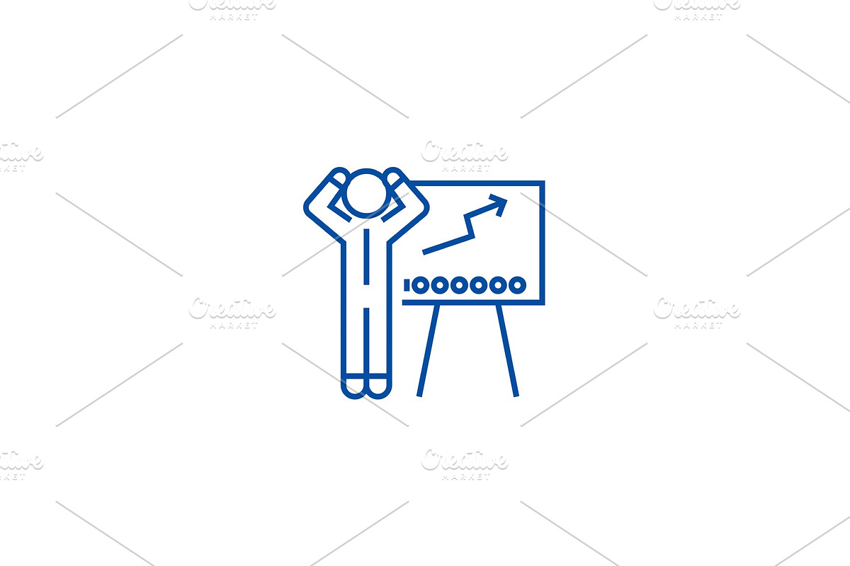 Forex trading line icon concept in Illustrations - product preview 8