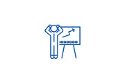 Forex trading line icon concept