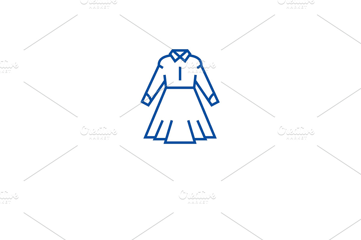 Formal dress line icon concept in Illustrations - product preview 8