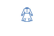Formal dress line icon concept