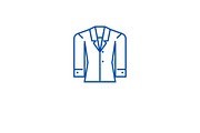 Formal jacket line icon concept