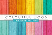 Colourful Wood Digital Papers