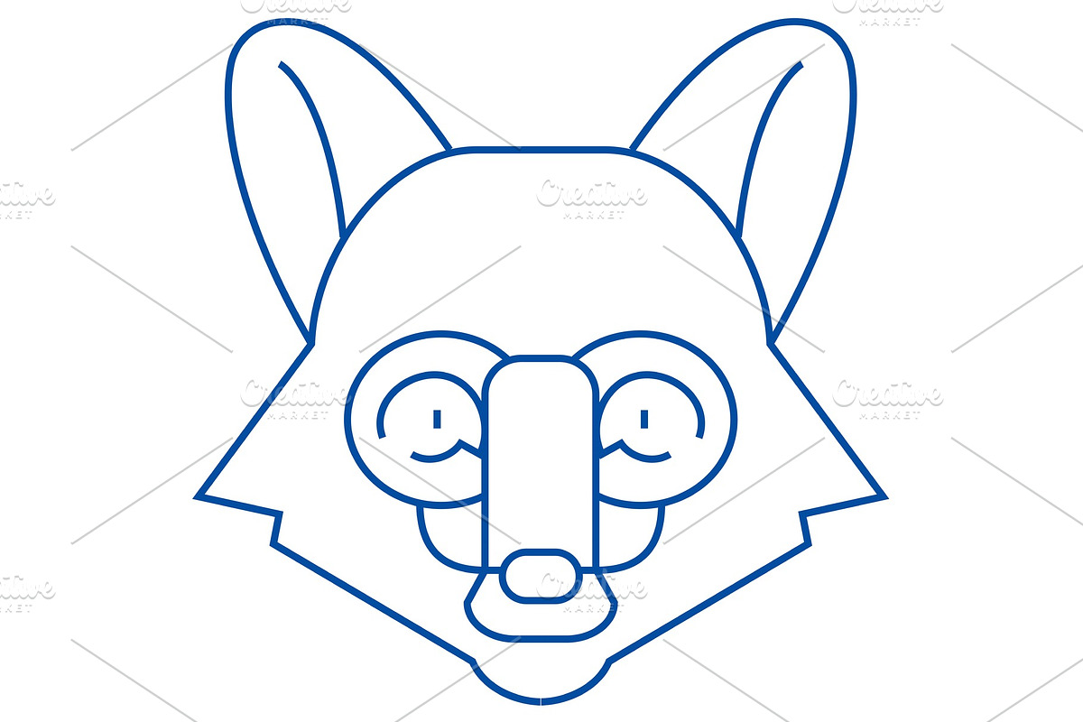 Fox head line icon concept. Fox head in Illustrations - product preview 8