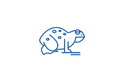 Frog line icon concept. Frog flat