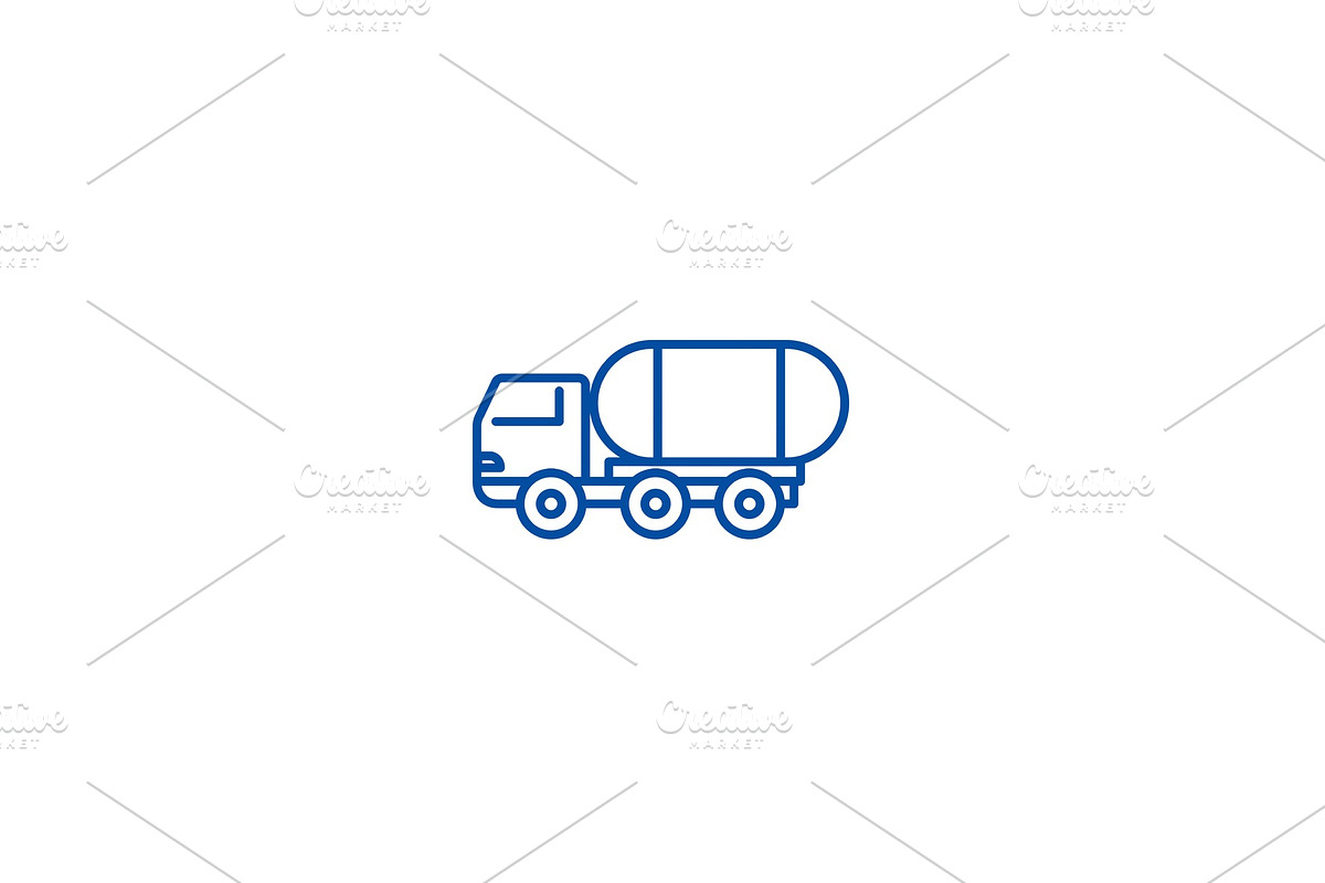 Fuel truck line icon concept. Fuel in Illustrations - product preview 8