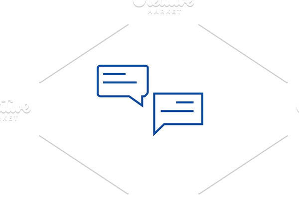 Chats line icon concept. Chats flat