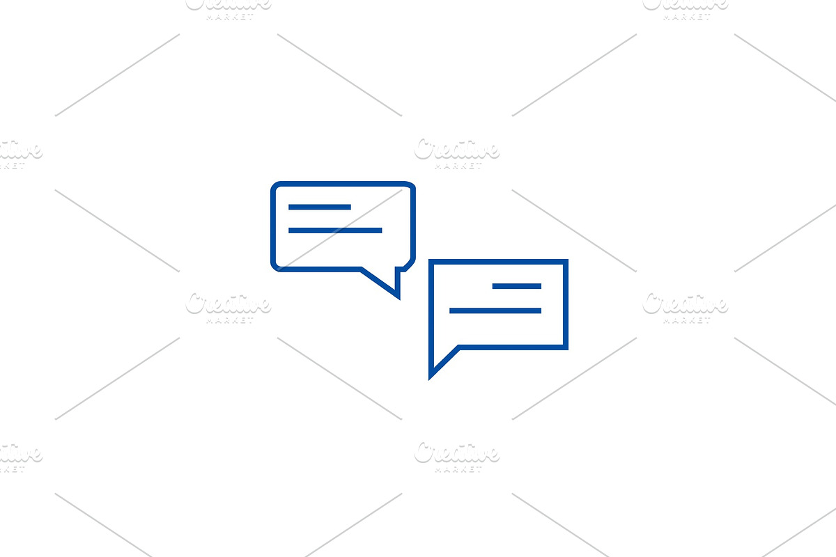 Chats line icon concept. Chats flat in Illustrations - product preview 8