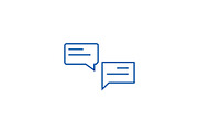 Chats line icon concept. Chats flat