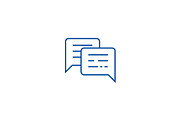 Chatting,messages line icon concept