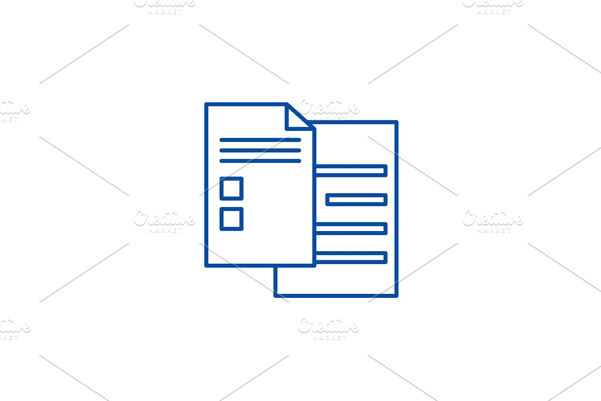Check sheets line icon concept in Illustrations - product preview 8