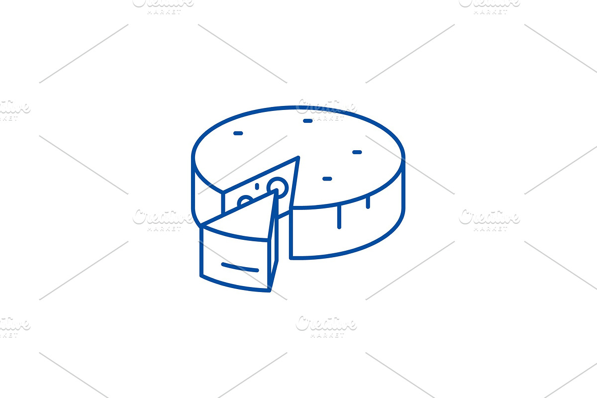 Cheese line icon concept. Cheese in Illustrations - product preview 8