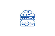 Cheeseburger line icon concept