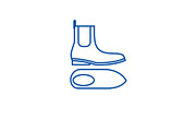 Chelsea boots line icon concept