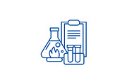 Chemical experiments line icon