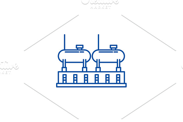 Chemical production line icon
