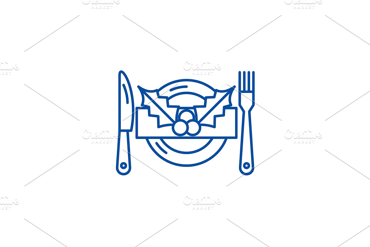 Christmas menu line icon concept in Objects - product preview 8