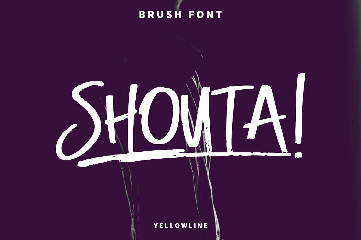 Shouta! - Brush Font in Display Fonts - product preview 8