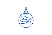 Christmas winter ball line icon