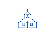 Church line icon concept. Church