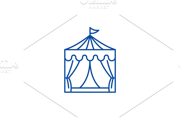 Circus line icon concept. Circus