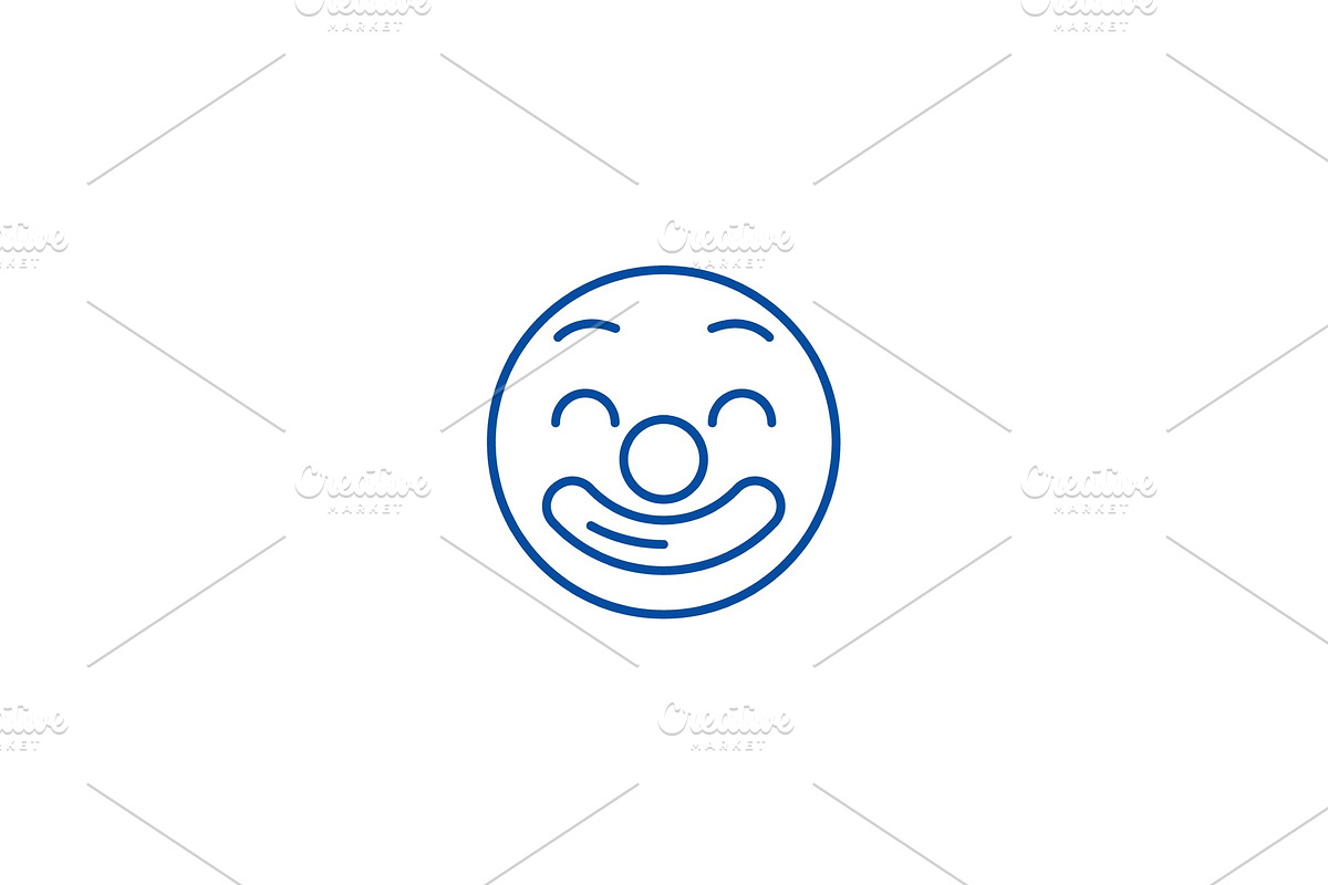 Circus emoji line icon concept in Illustrations - product preview 8