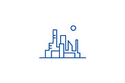 Cityscape of the capital line icon