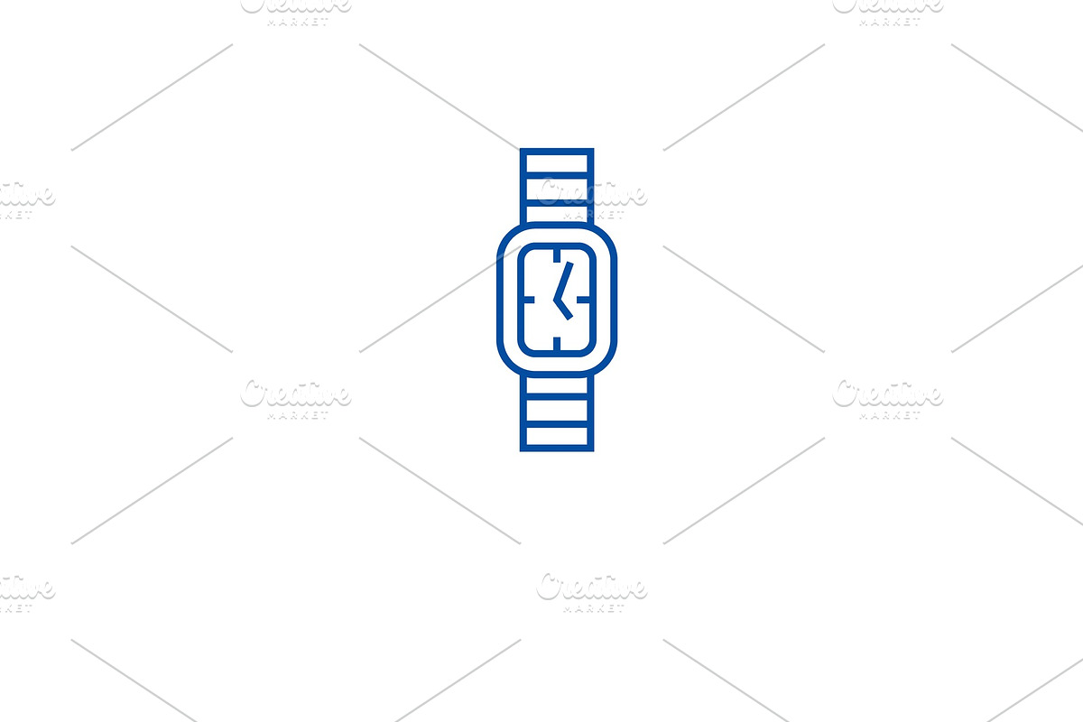 Classic wrist watch line icon in Objects - product preview 8